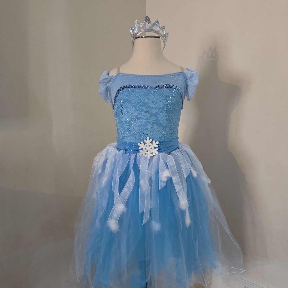 Ice Princess Elsa Themed Ballet Dance Costume & Tiara